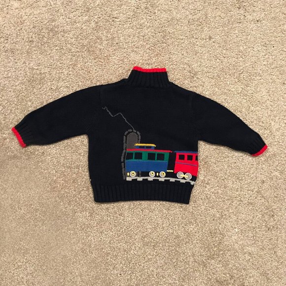 Harry and Me Boys Train Sweater - 12m - Picture 2 of 3